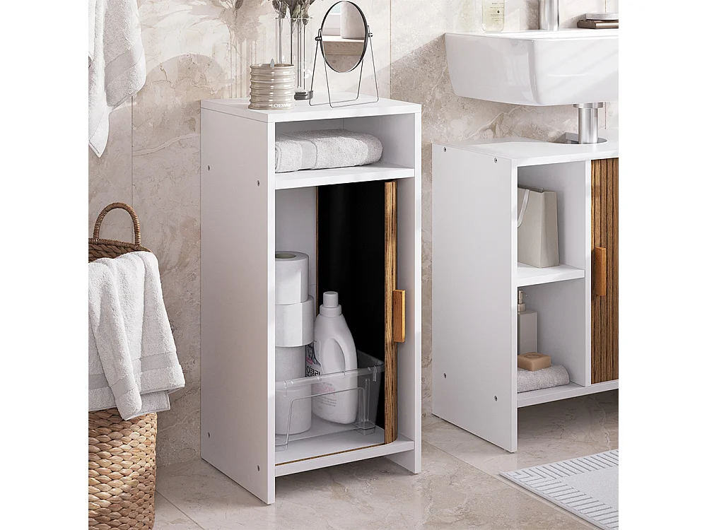 Midischrank eiche/weiß 34x30x72.5 norea