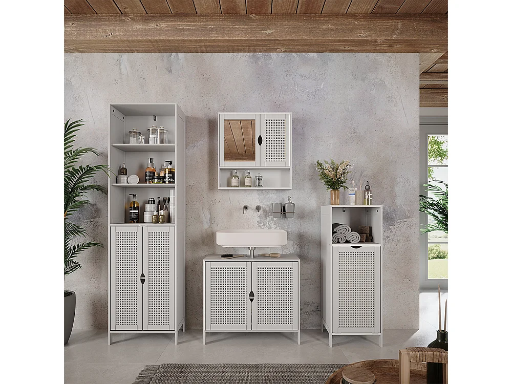 Midischrank weiß 36x33x98 liora