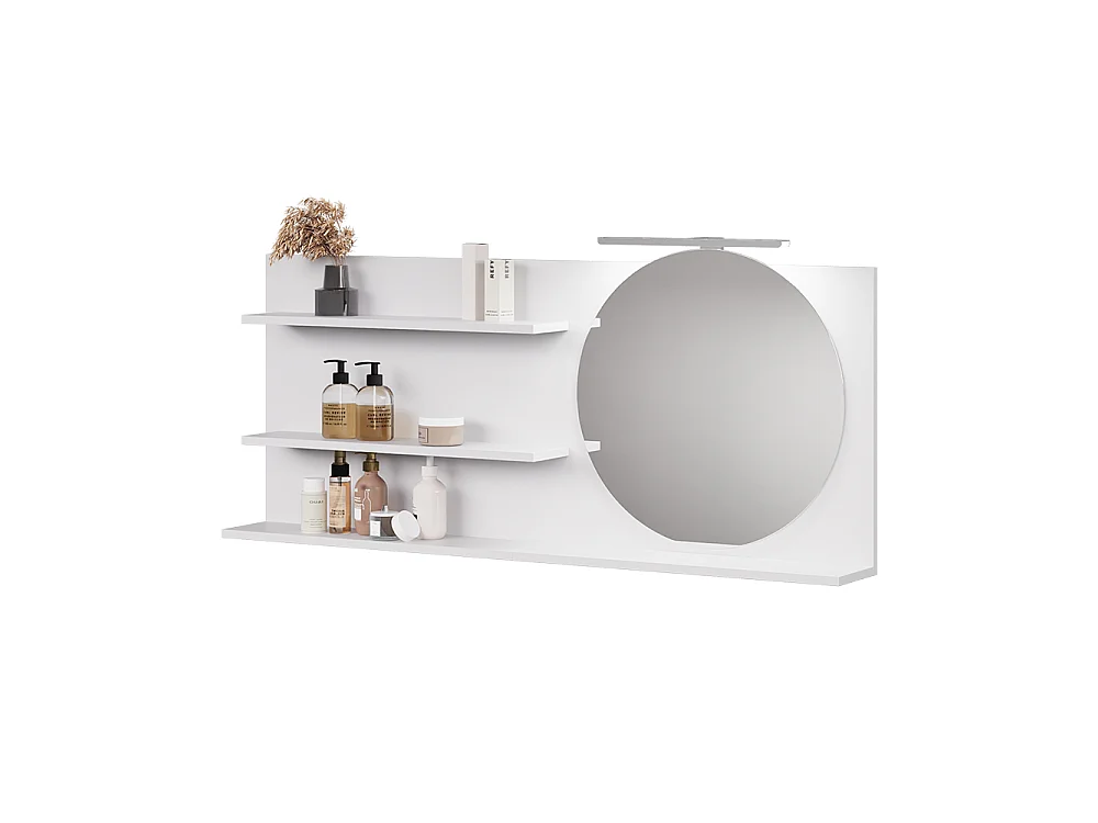 Spiegelregal   weiß 120x13.5x50 avena