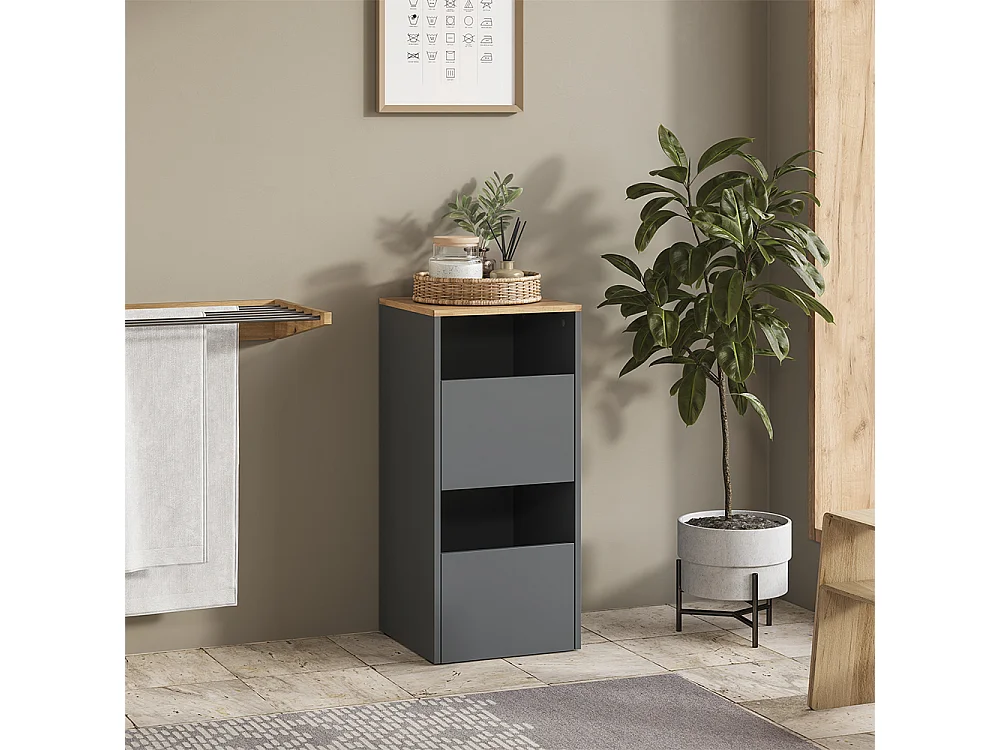 Wäscheschrank anthrazit/goldkraft eiche 40.2x40.5x88.2 viktor