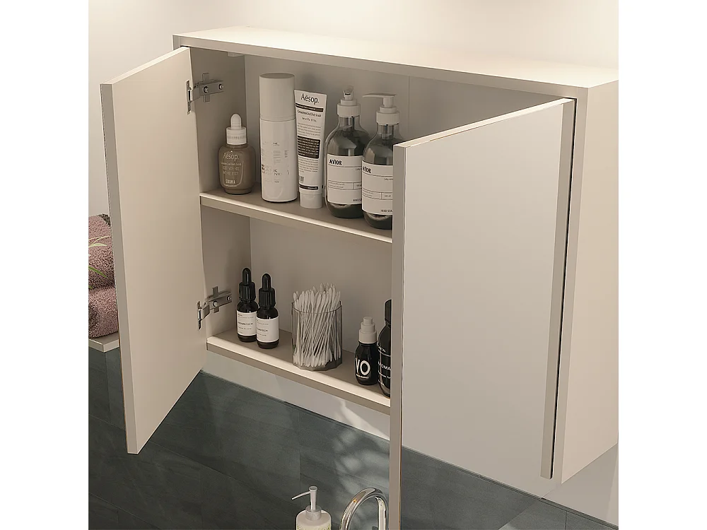 Armoire de toilette cachemire 80x17x60 j-shape