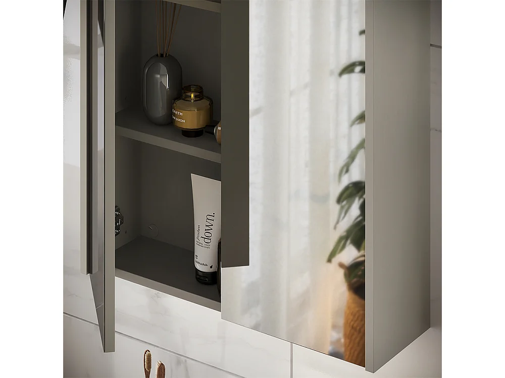 Armoire de toilette cachemire 60x18x75.8 ruford