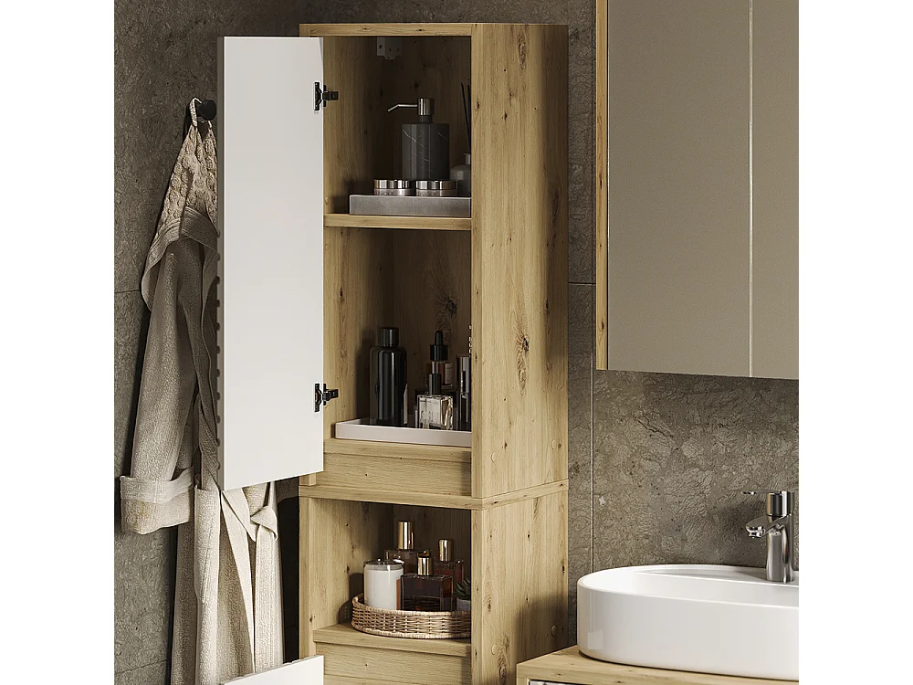 Hochschrank artisan-eiche/cashmere 38x33x170 viola