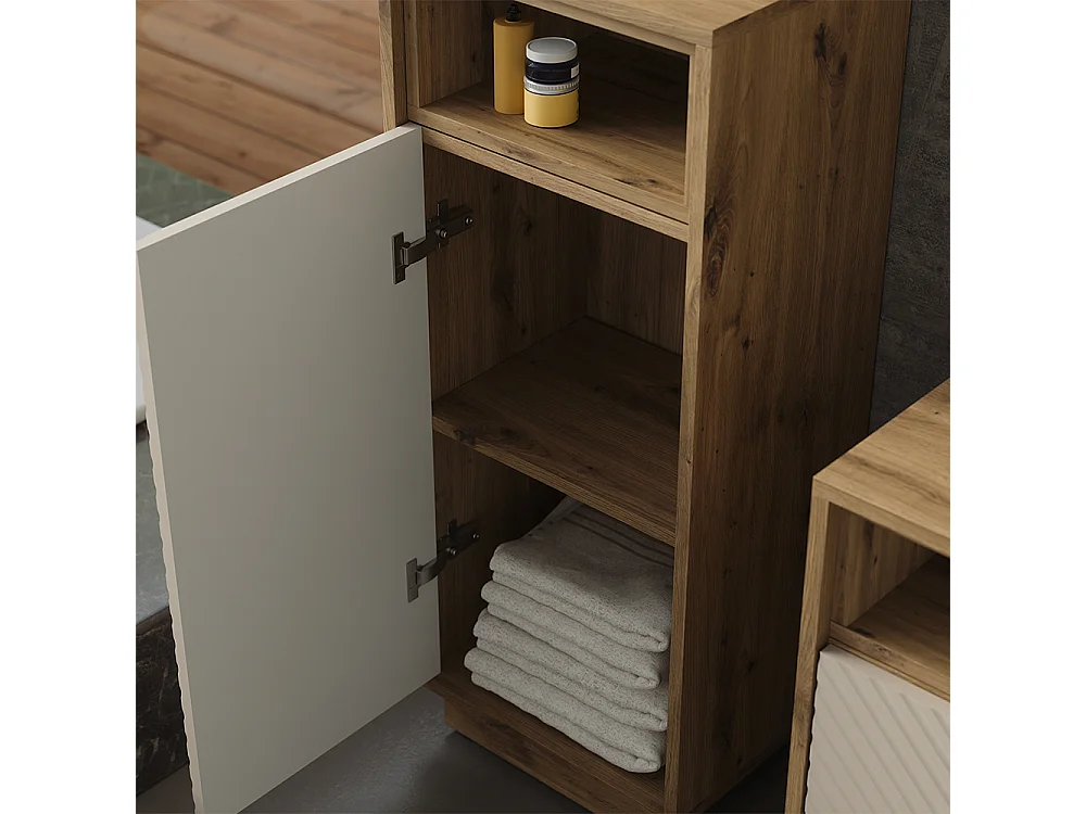 Midischrank cashmere/artisan-eiche 38x30x93 beatrice