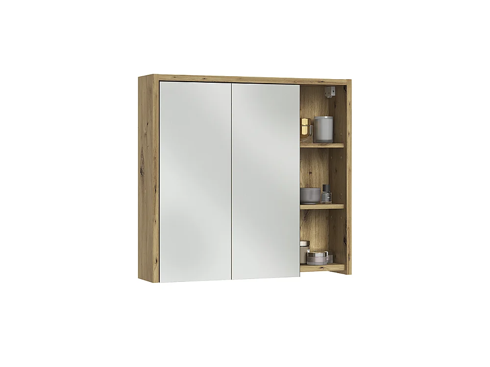 Armoire de toilette cachemire/chêne artisan 80x18x75 viola