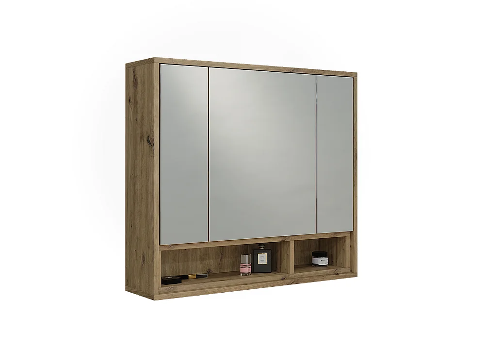 armoire à miroir cachemire/chêne artisan 80x20x72 beatrice