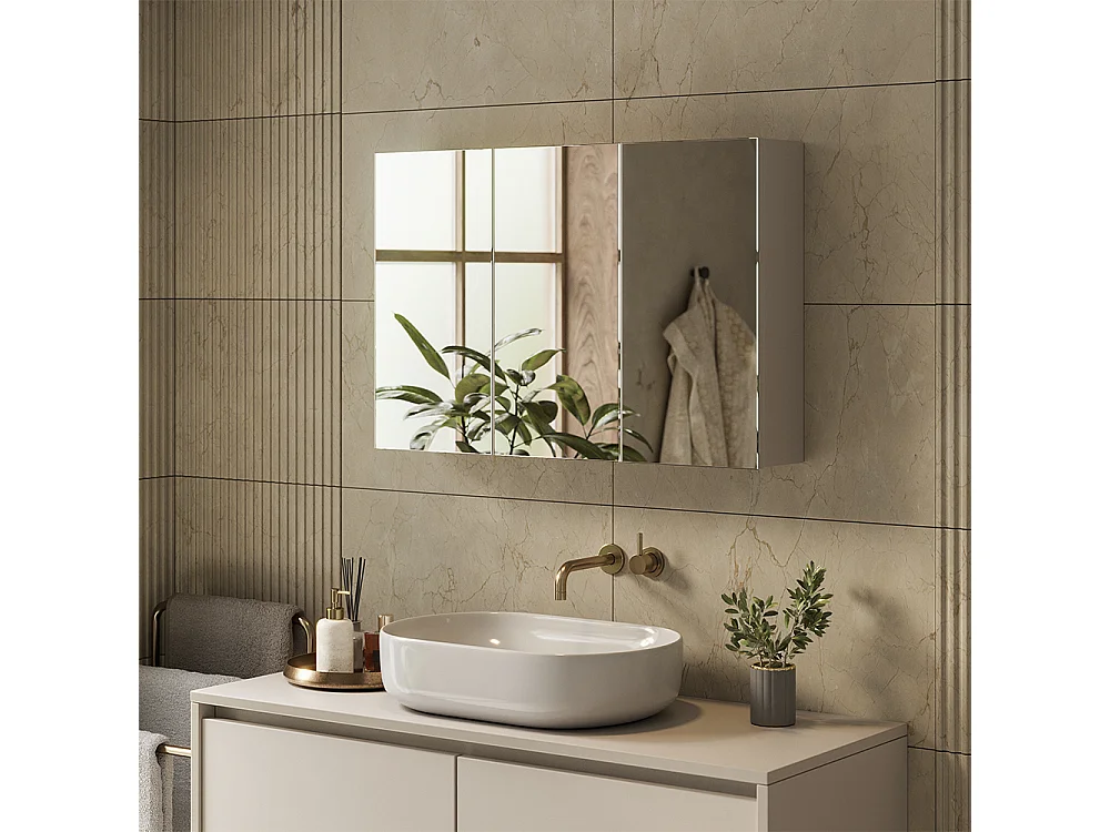 Armoire de toilette cachemire 90x17x60.2 lavia
