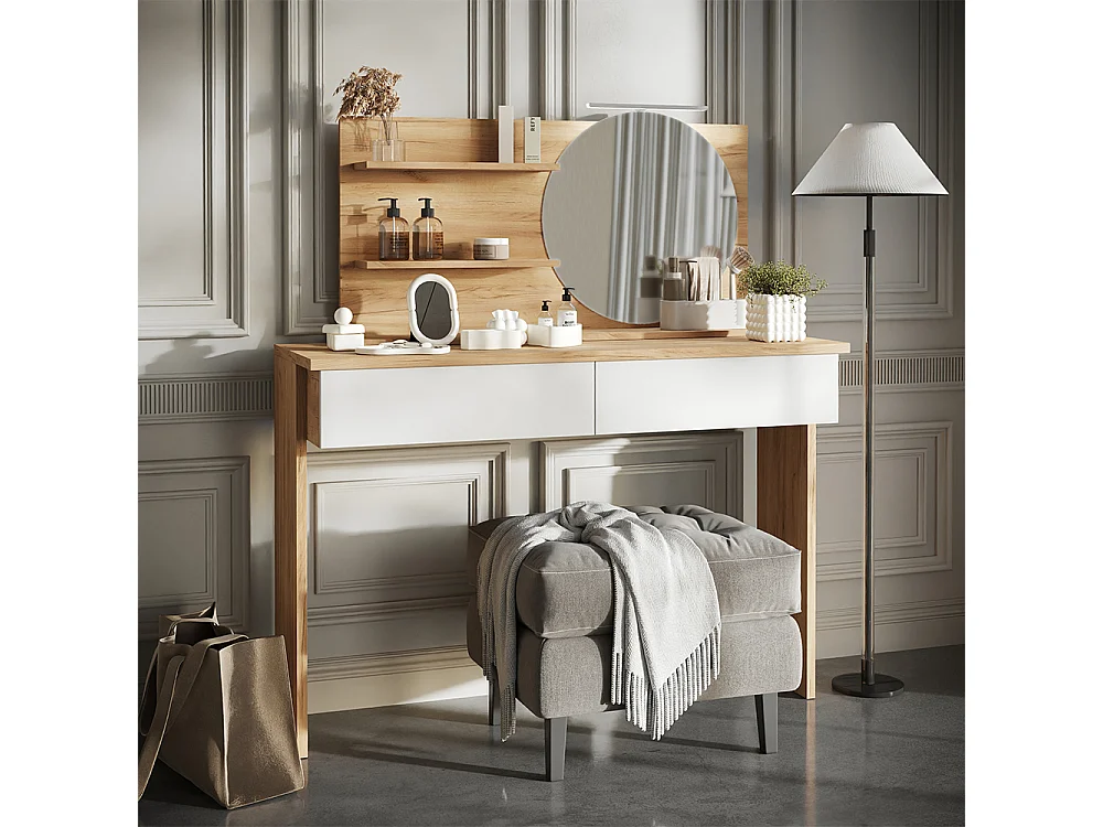 Étagère à miroir chêne 100x13.5x50 avena