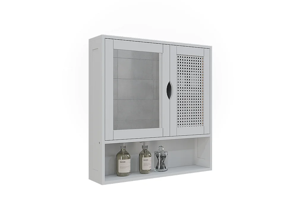 Badkamerspiegelkast wit 56x13x58 liora