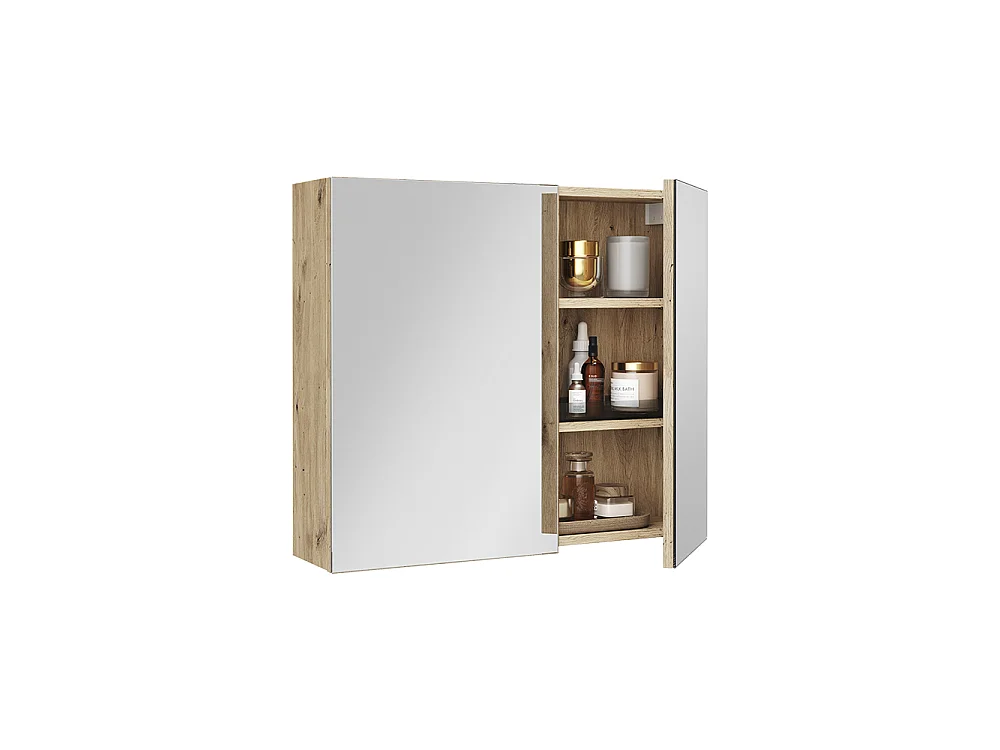 Armoire de toilette chêne artisan 70x17x60.2 lavia
