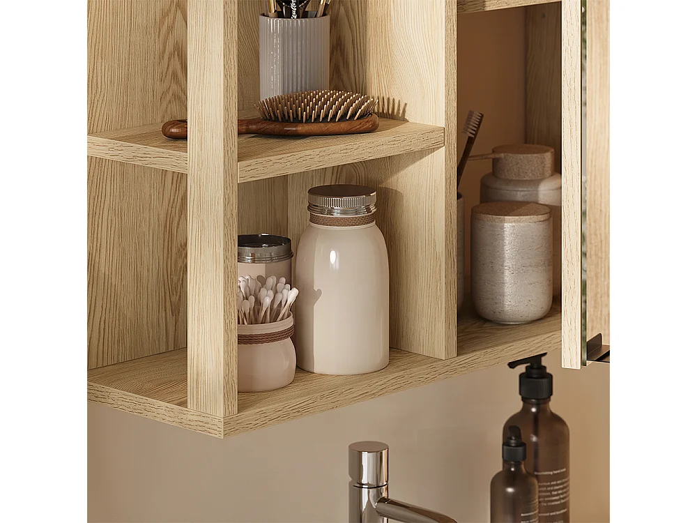Armoire de toilette chêne 60x20x60 arven