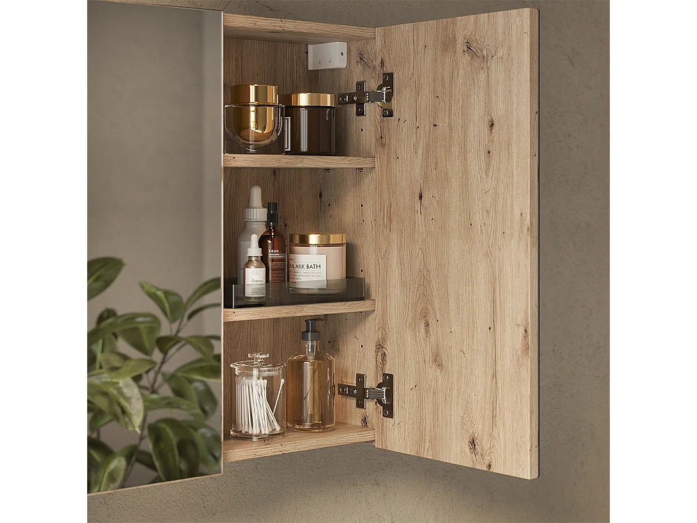 Armoire de toilette chêne artisan 90x17x60.2 lavia
