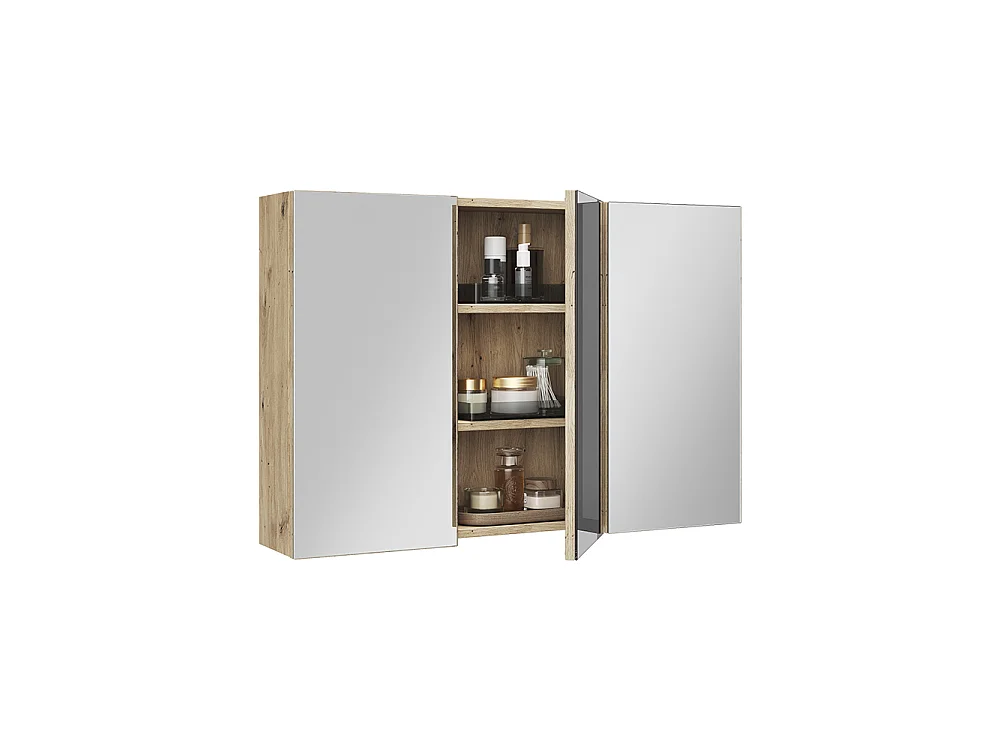 Armoire de toilette chêne artisan 90x17x60.2 lavia
