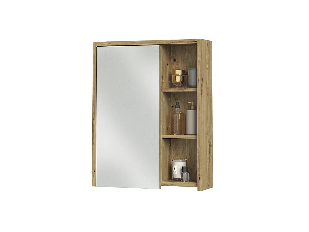 Armoire de toilette cachemire/chêne artisan 60x18x75 viola