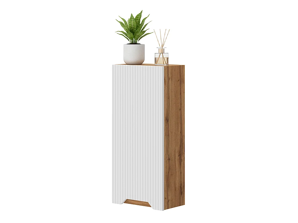 Badschrank eiche/weiß gestreift 20x33x72.6 lotta