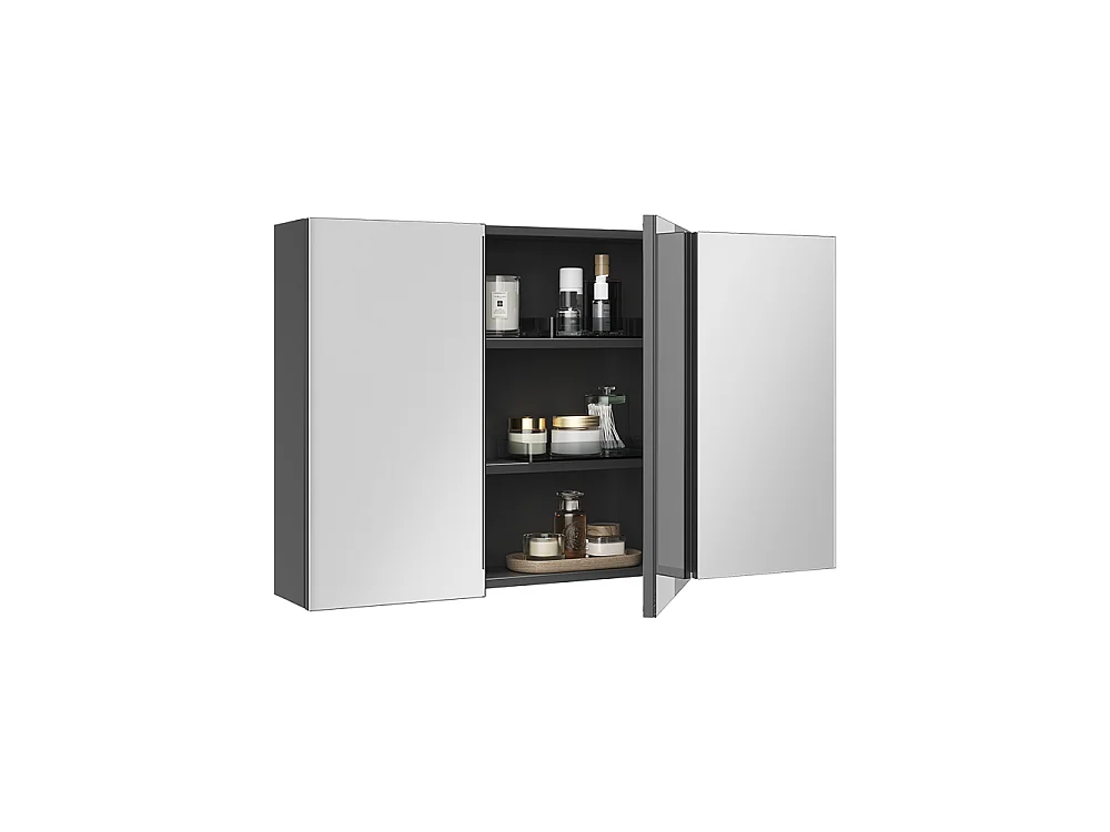 Armoire de toilette anthracite 100x17x60.2 lavia