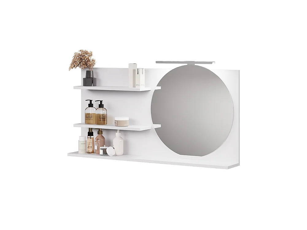 Spiegelregal  weiß 100x13.5x50 avena