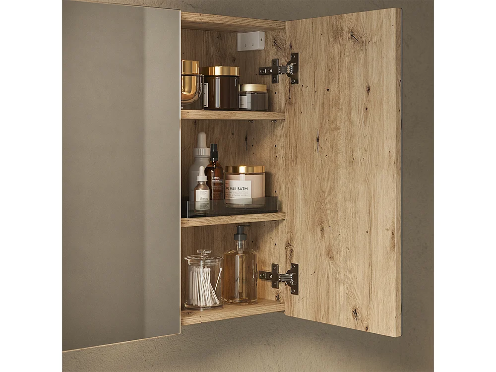 Armoire de toilette chêne artisan 100x17x60.2 lavia