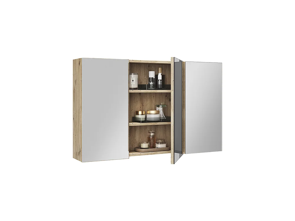 Armoire de toilette chêne artisan 100x17x60.2 lavia