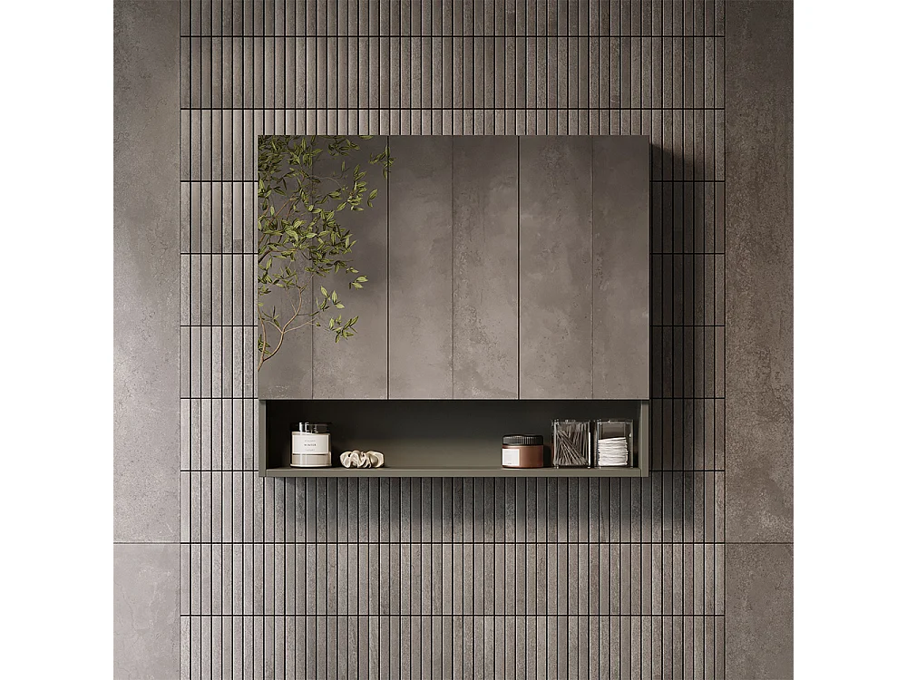 Armario con espejo para baño artesano 80x17x70 willow