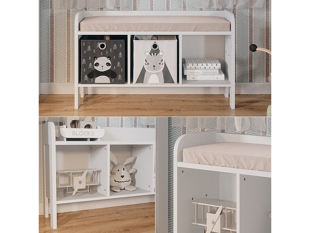 Kids shelf white 107.2x30.6x63.8 ajaton