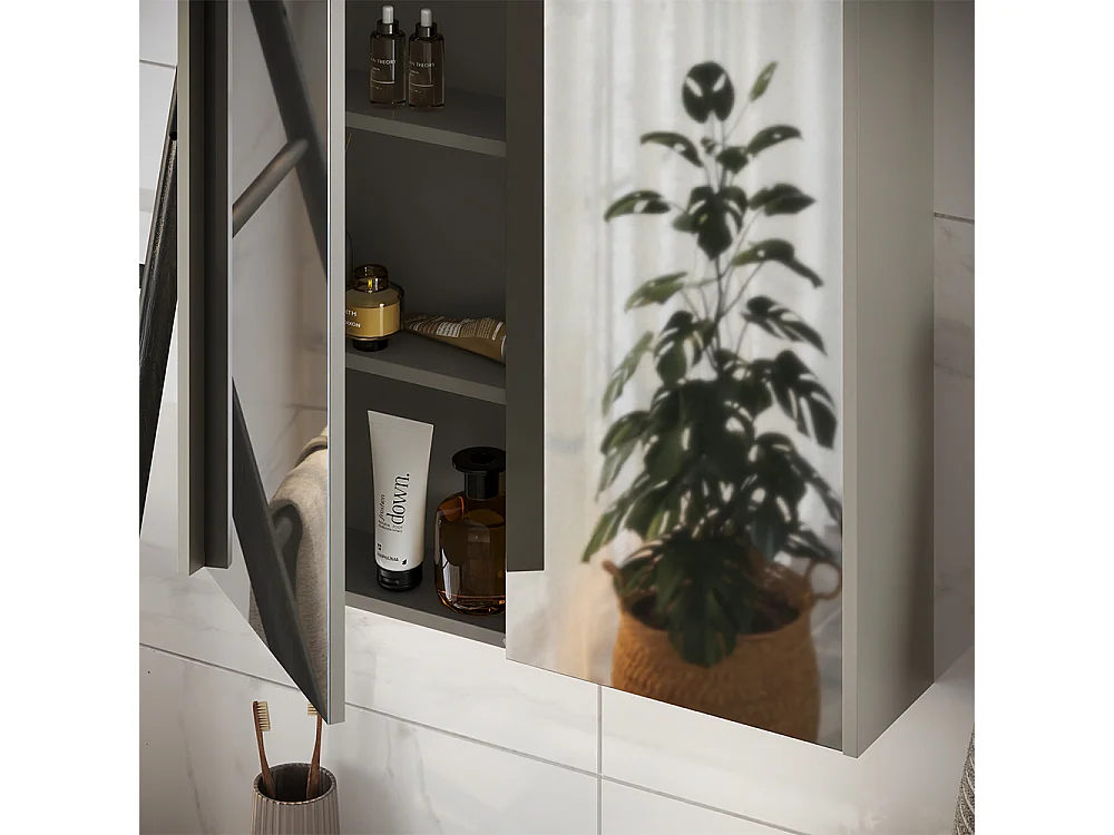 Armoire de toilette cachemire 80x18x75.8 ruford