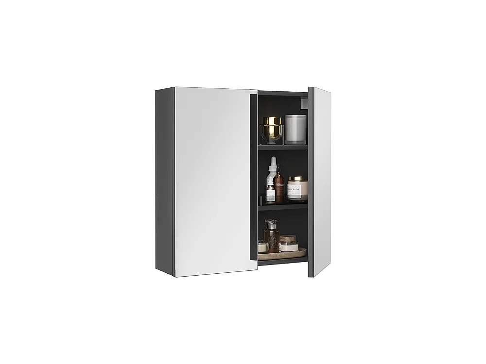 Armoire de toilette anthracite 60x17x60.2 lavia