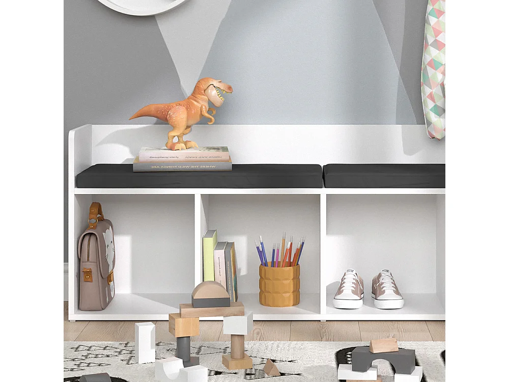 Kids shelf white 142.4x31x53.4 luigi