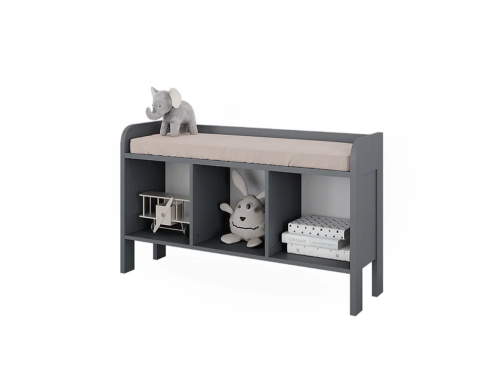 Étagère pour enfants gris 107.2x30.6x63.8 ajaton