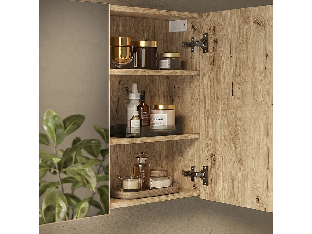 Armoire de toilette chêne artisan 80x17x60.2 lavia