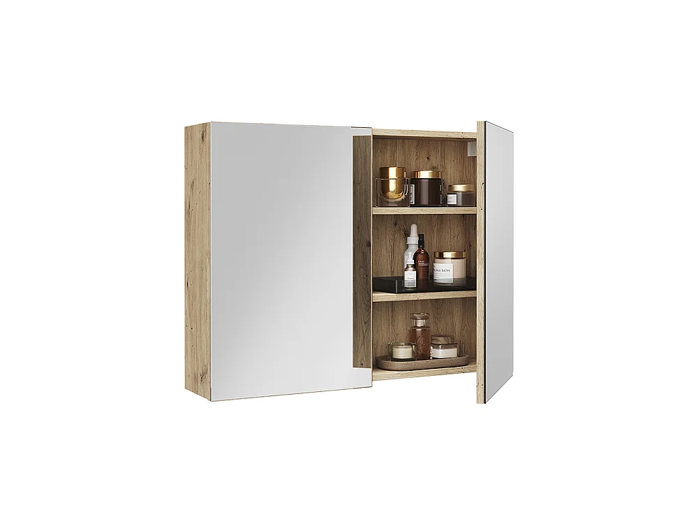 Armoire de toilette chêne artisan 80x17x60.2 lavia