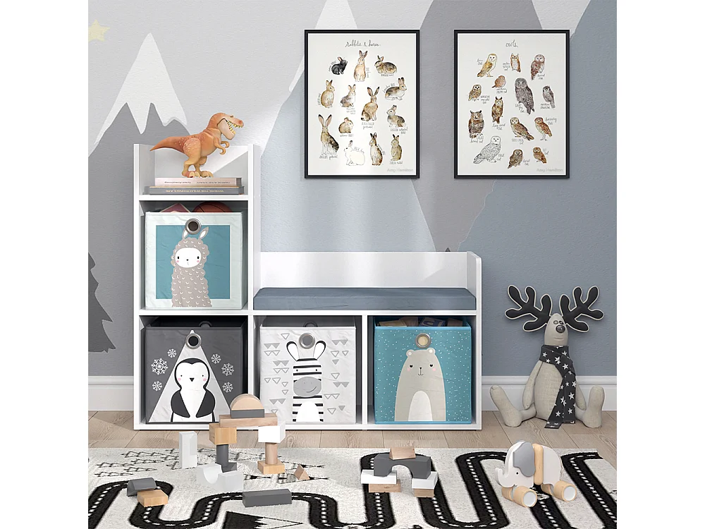 Kids shelf white 107.2x30.9x88.6 luigi