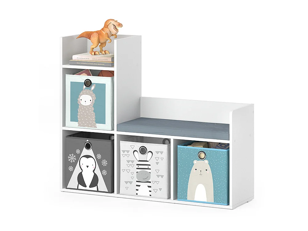 Kids shelf white 107.2x30.9x88.6 luigi