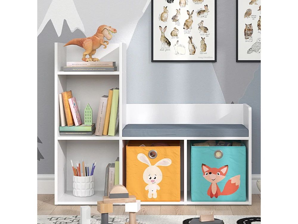 Kids shelf white 107.2x30.9x88.6 luigi