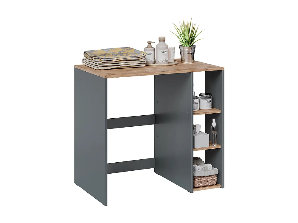 Armoire machine à laver anthracite/chêne de force doré 93.6x60x88.2 viktor