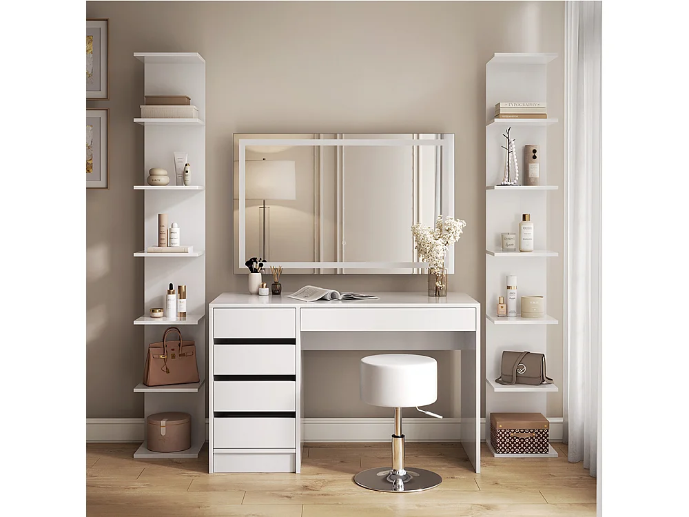 Wall shelf kids room white 30x28x190 paolo
