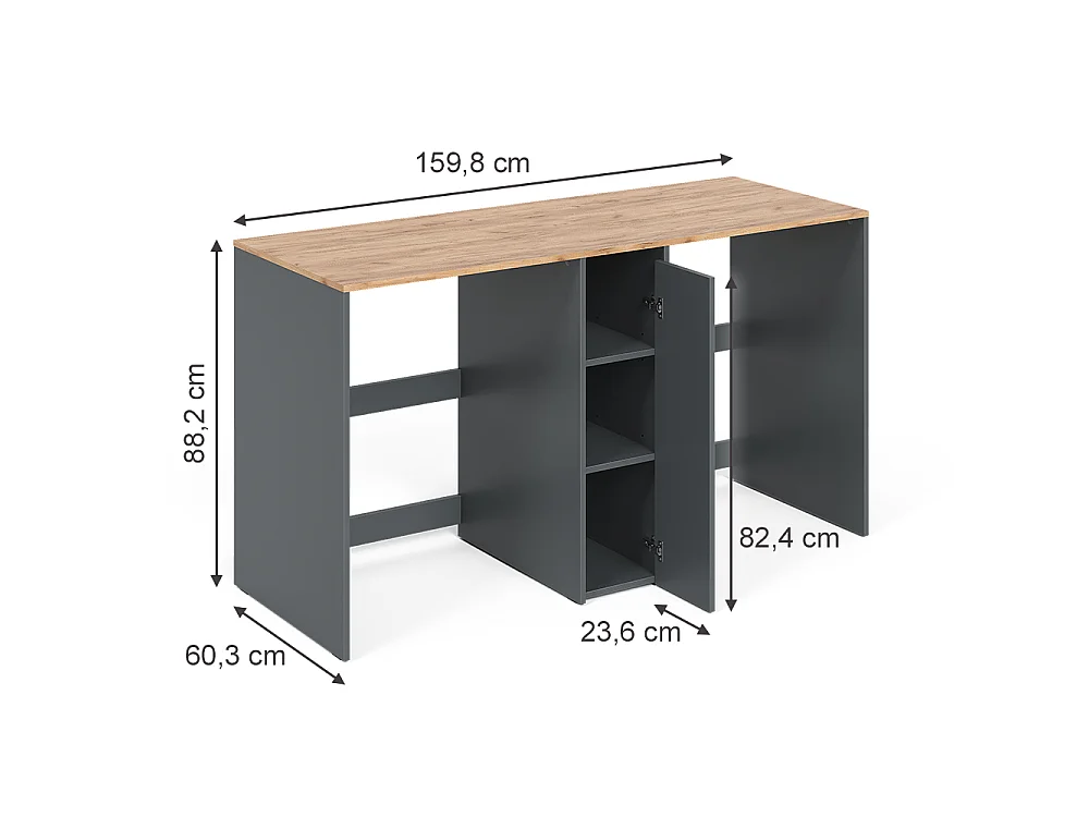 Armoire machine à laver anthracite 159.8x60.3x88.2 viktor