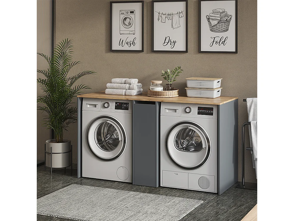 Armoire machine à laver anthracite 159.8x60.3x88.2 viktor