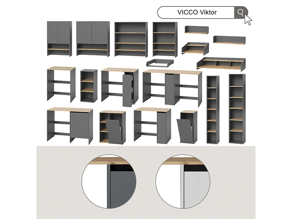 Armoire machine à laver anthracite 159.8x60.3x88.2 viktor