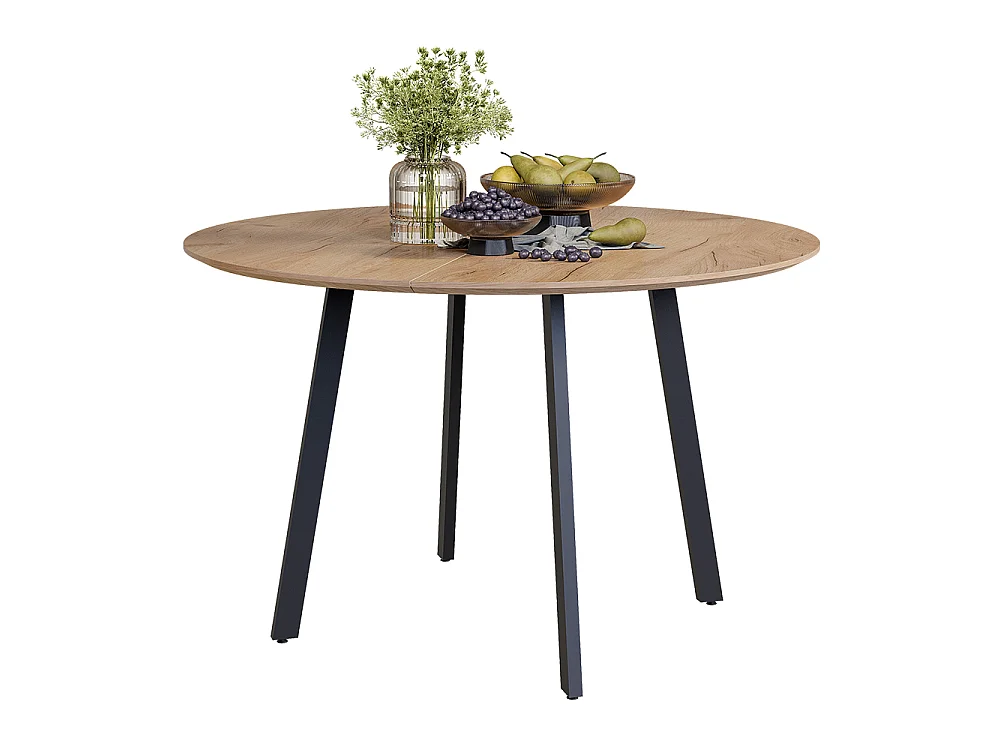 Table à manger noir 120x120x76.5 halvar