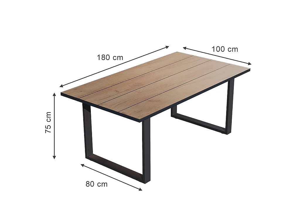 Dining table goldkraft oak 180x100x75 avido
