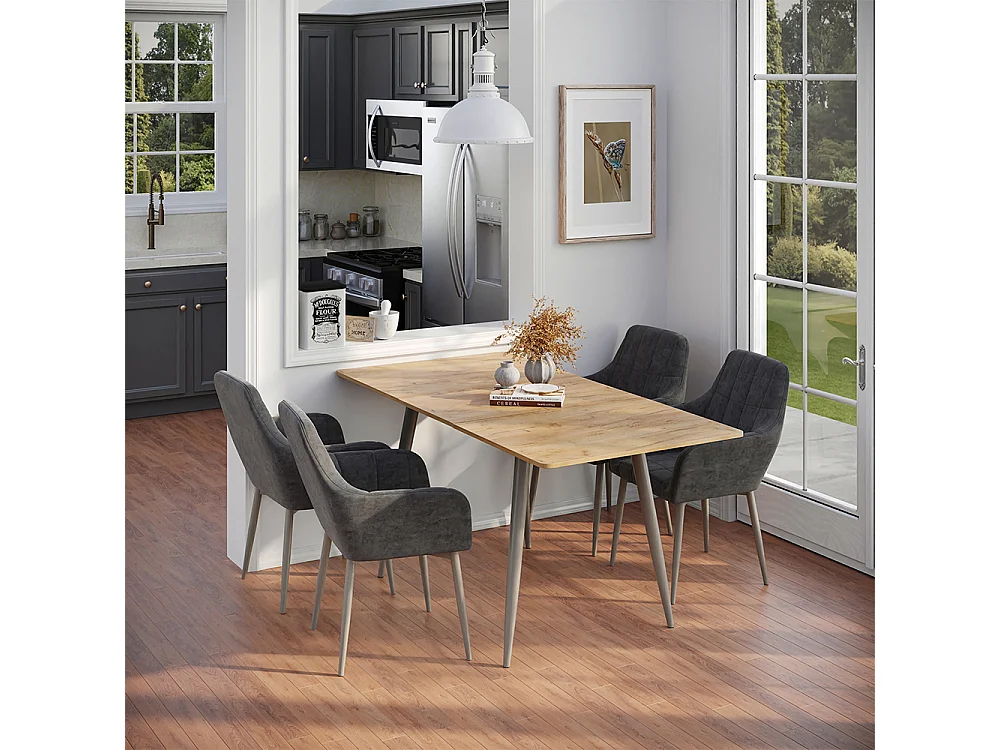 Dining table goldkraft oak/greige 120x80x75 beaver