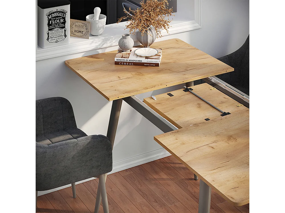 Dining table goldkraft oak/greige 120x80x75 beaver