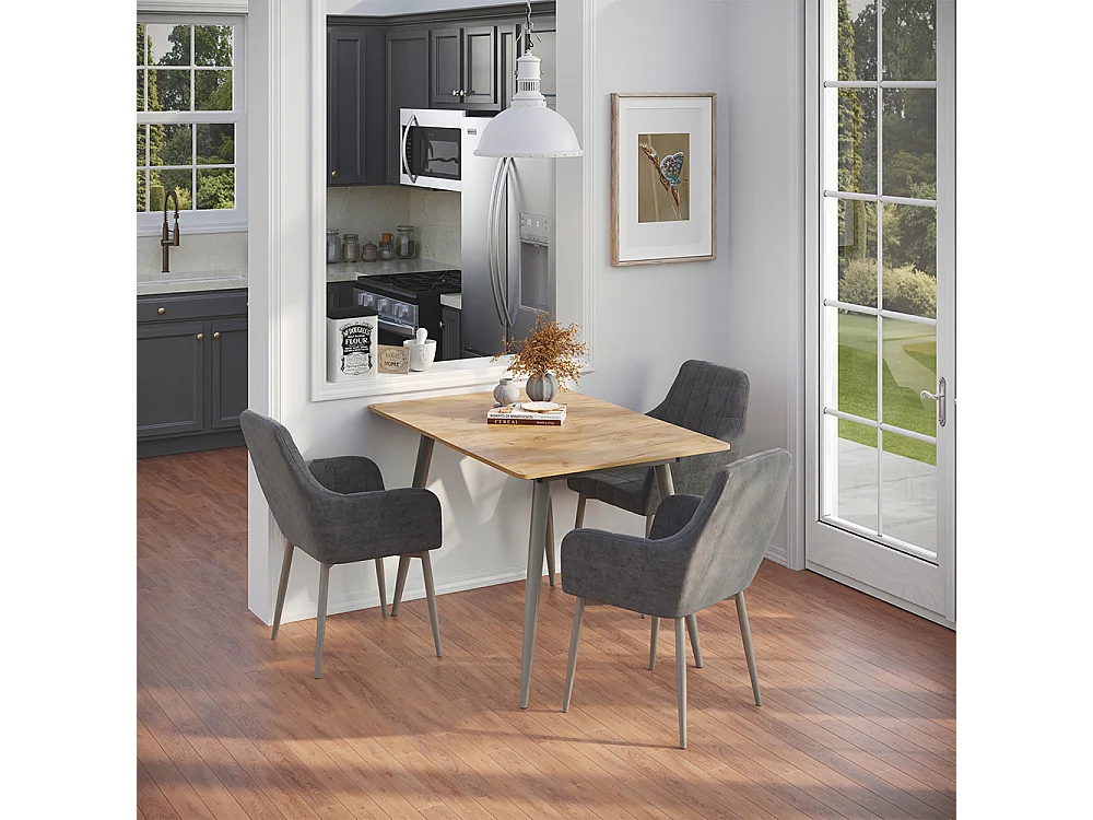 Dining table goldkraft oak/greige 120x80x75 beaver