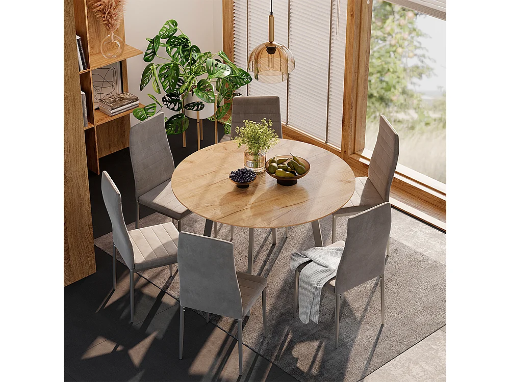Esstisch greige 120x120x76.5 halvar