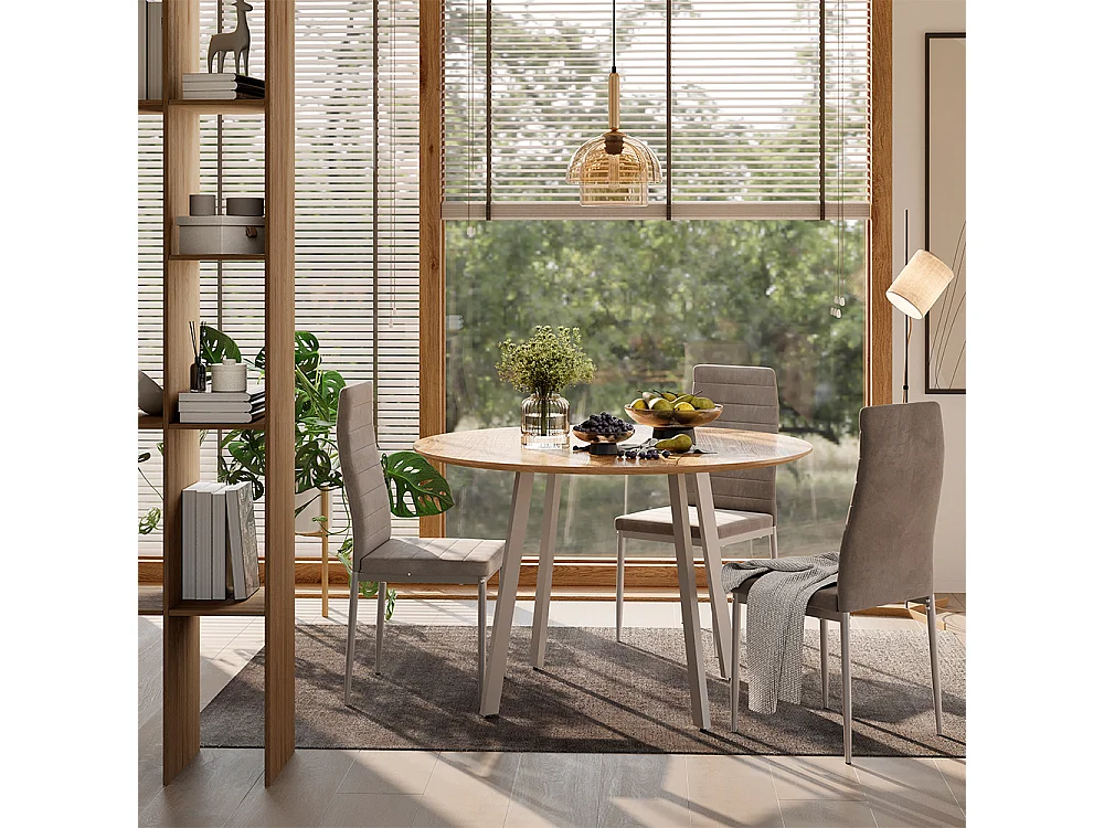 Esstisch greige 120x120x76.5 halvar