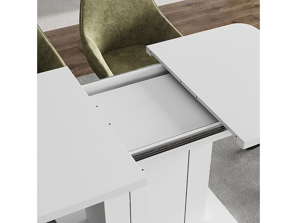 Dining table white 120x80x76 fenaro
