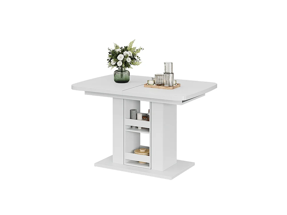Dining table white 120x80x76 fenaro