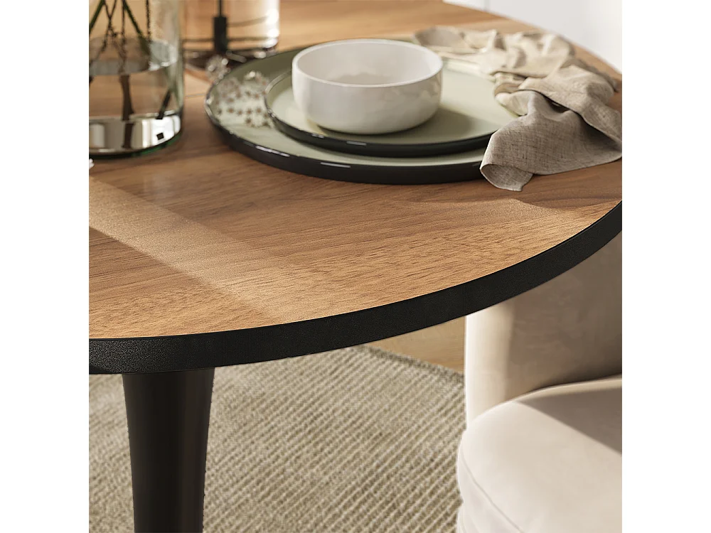 Esstisch nussbaum/schwarz 70x70x73 carl