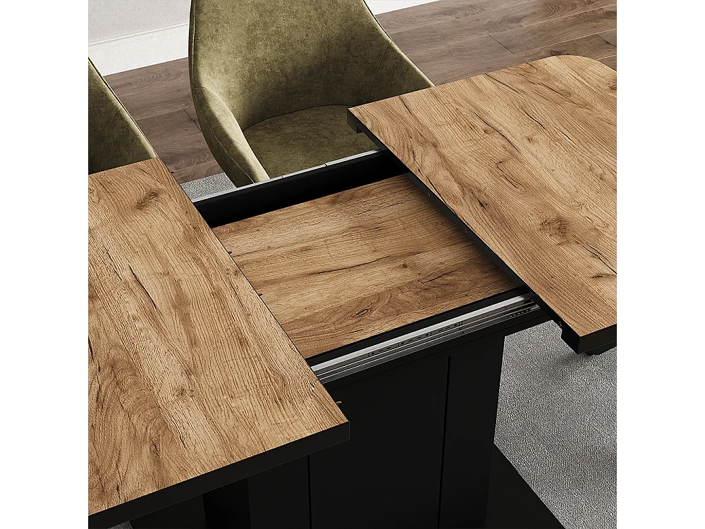 Dining table goldkraft oak/black 120x80x76 fenaro